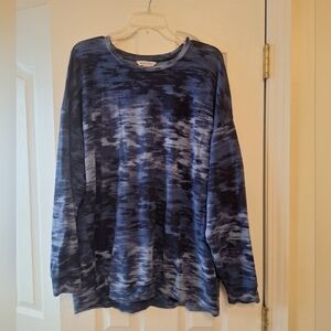 Athleta Womens Blue Patterned Sweatshirt Size XLT
